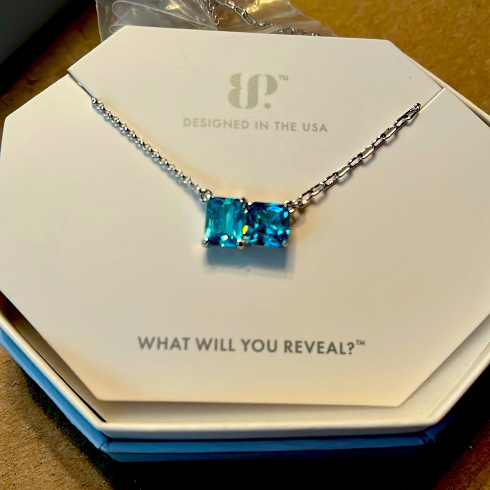 RING BOMB PARTY “Something on your Mind” AQUA BLUE CUBIC ZIRCONIA